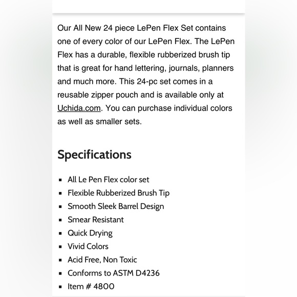 Marvy Uchida Le Pen Flex - 24 colors - Picture 13 of 14